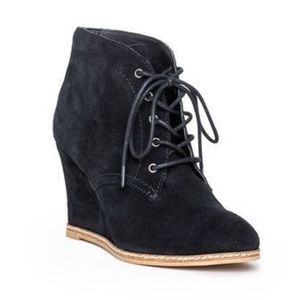 Shoemint wedge lace up booties size 7